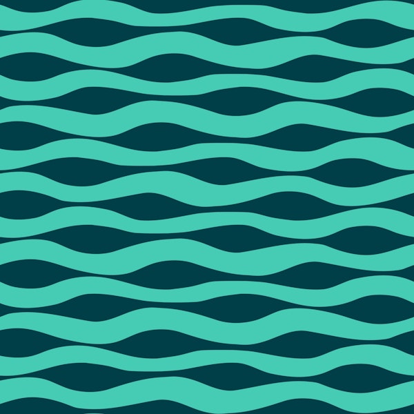 Ripples Abstract Stripes Turquoise Dark Blue