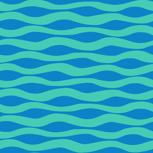 Ripples Abstract Stripes Turquoise Royal Blue