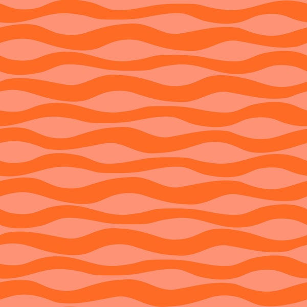 Ripples Abstract Stripes Orange Blush