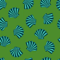 Seashells Coast Scallop Shells Marine Green wallpaper