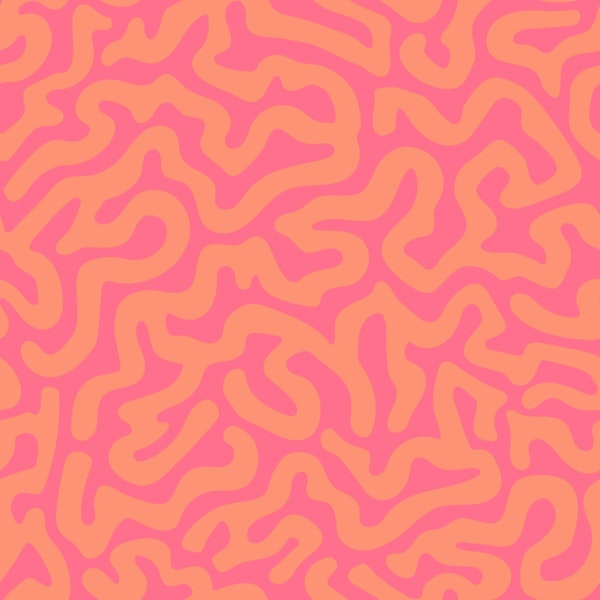 Brainy Abstract Coral Reef Coastal Orange
