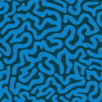 Brainy Abstract Coral Reef Coastal Royal Blue tapete