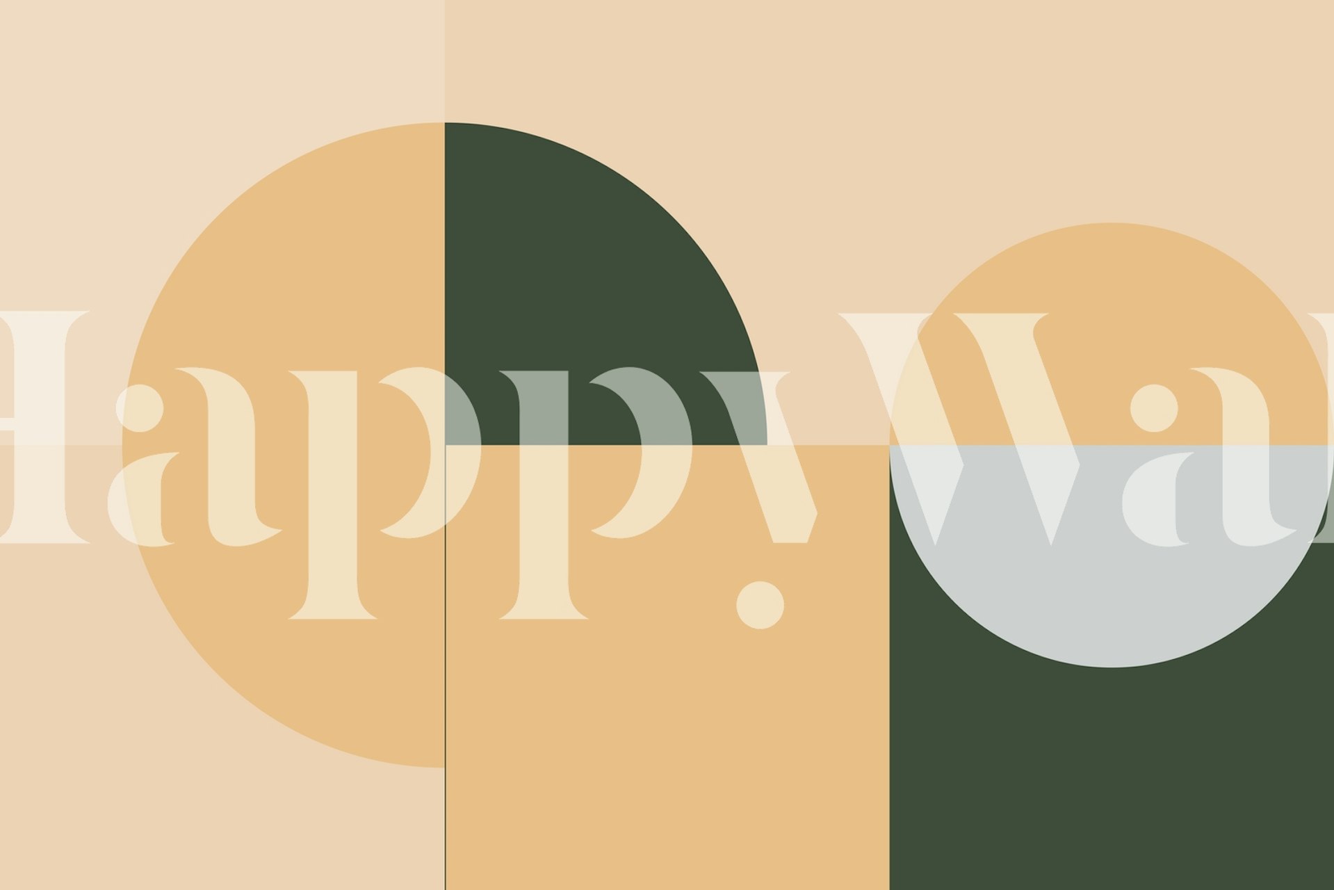 Geometric wallpaper with circles and rectangles in earth tones