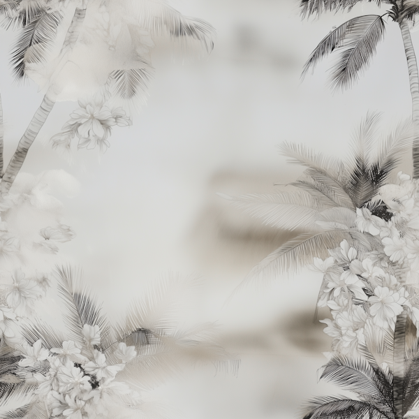 Soft Tropic Floral Fade