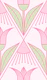 Preppy Art Deco Tulips Vintage Pink and Green