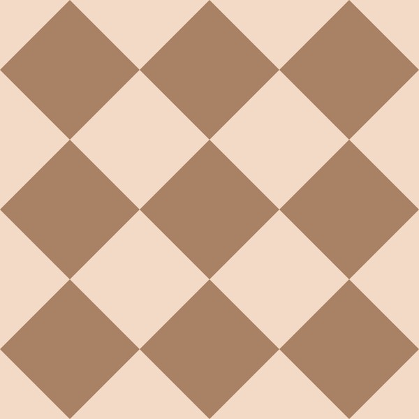 Diagonal Checkerboard - Macchiato and Cream