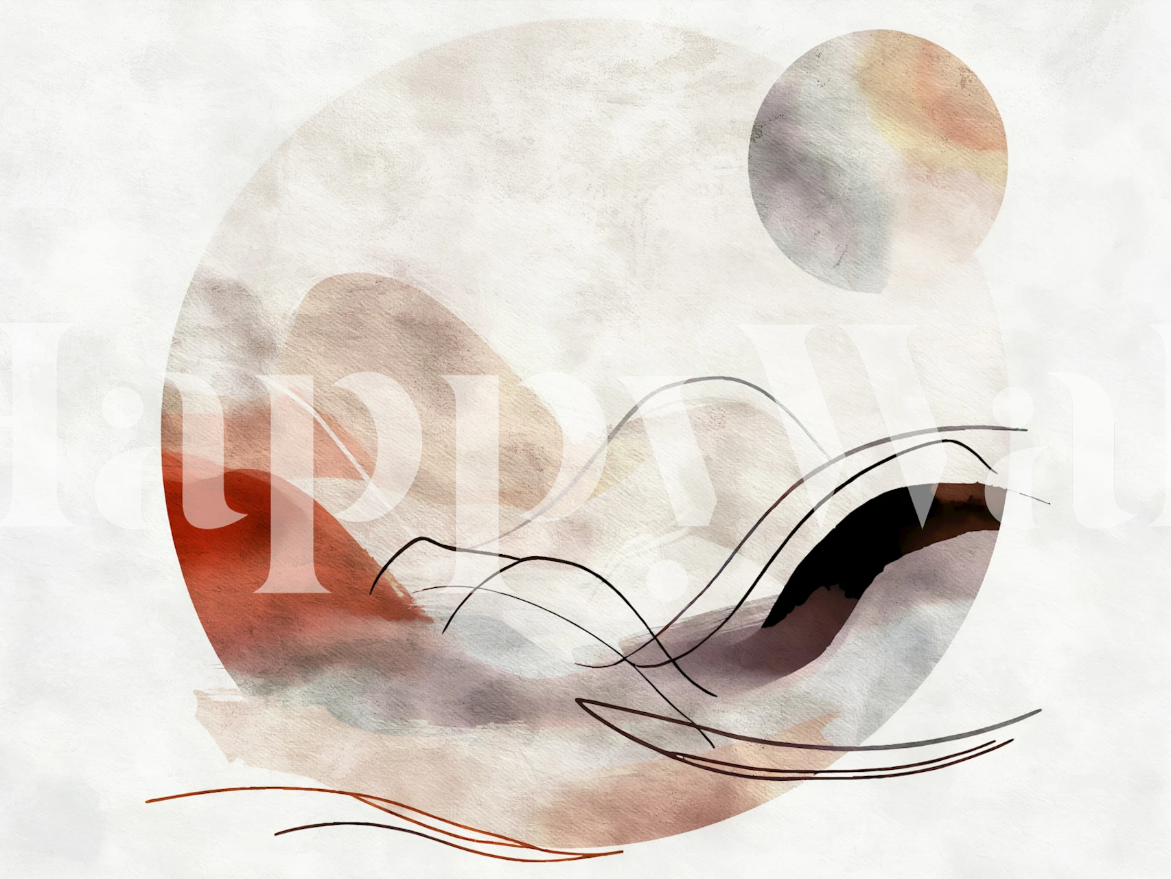 Bohemian Hills wallpaper design in a room