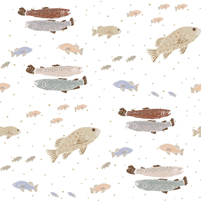 Swimming Fish Delight Wallpaper - Happywall