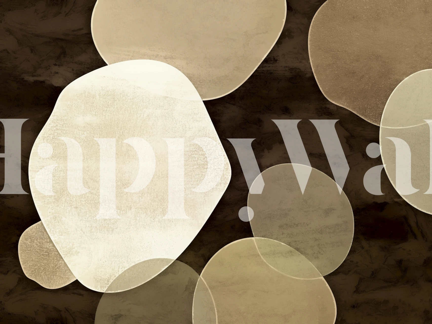 Diseño de papel tapiz Pebbles Cascade mostrado en una habitación