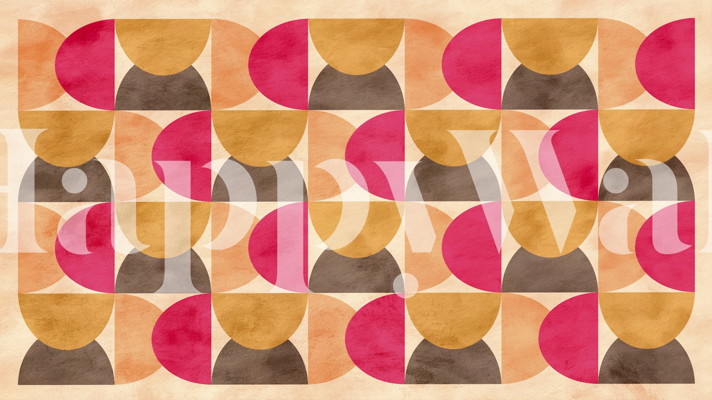 Autumn Hues Geometric Decor tapet vist i et rom