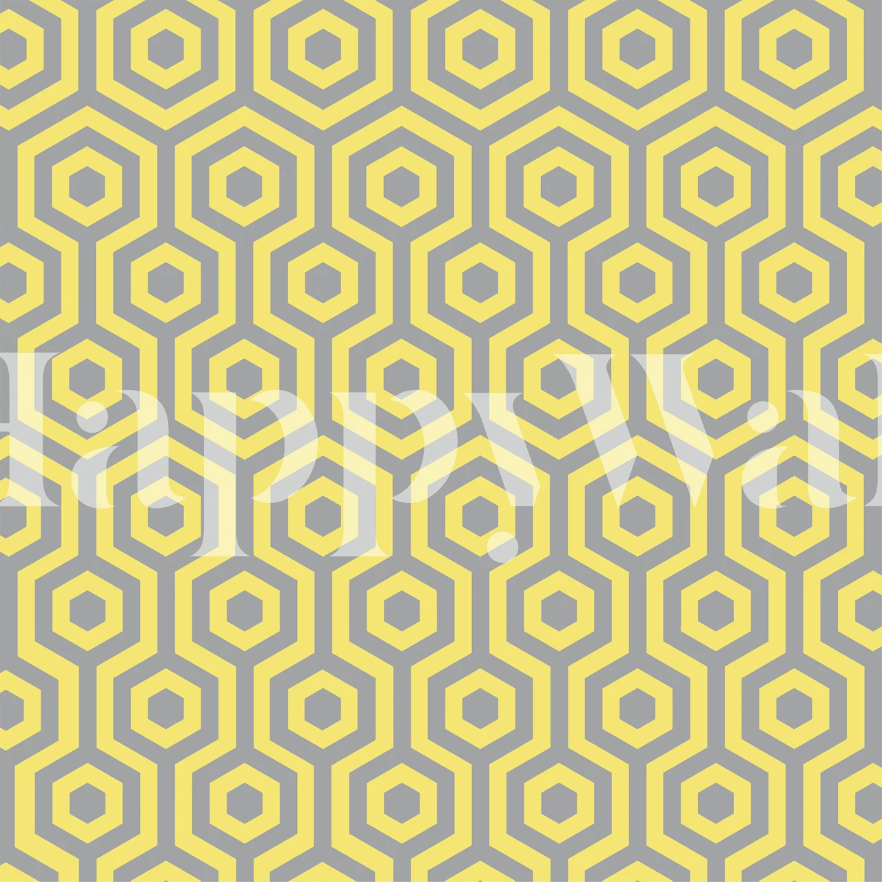 Geometric Honeycomb Delight wallpaper in a room