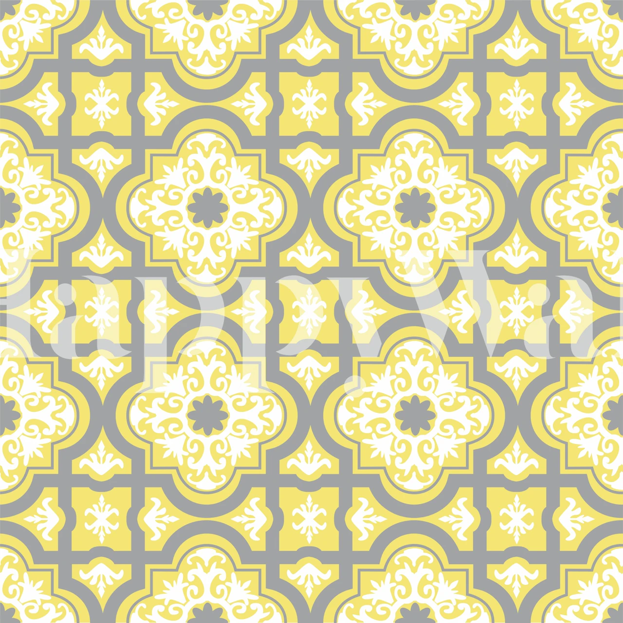 Elegant damask touch wallpaper in a room