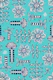 Daisy May Retro Hand-Drawn Floral Turquoise