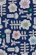 Daisy May Retro Hand-Drawn Floral Dark Blue