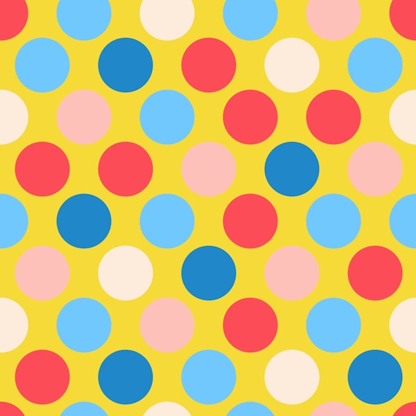 Spring Dotsy Fresh Polka Dots Red Blue Yellow