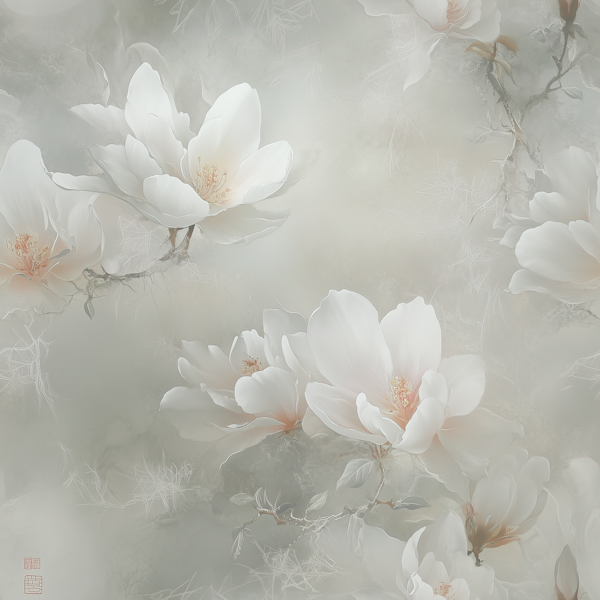 Ethereal White Magnolias