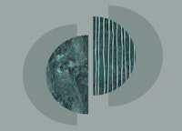 Mid Century Modern Geometric Teal tapeta