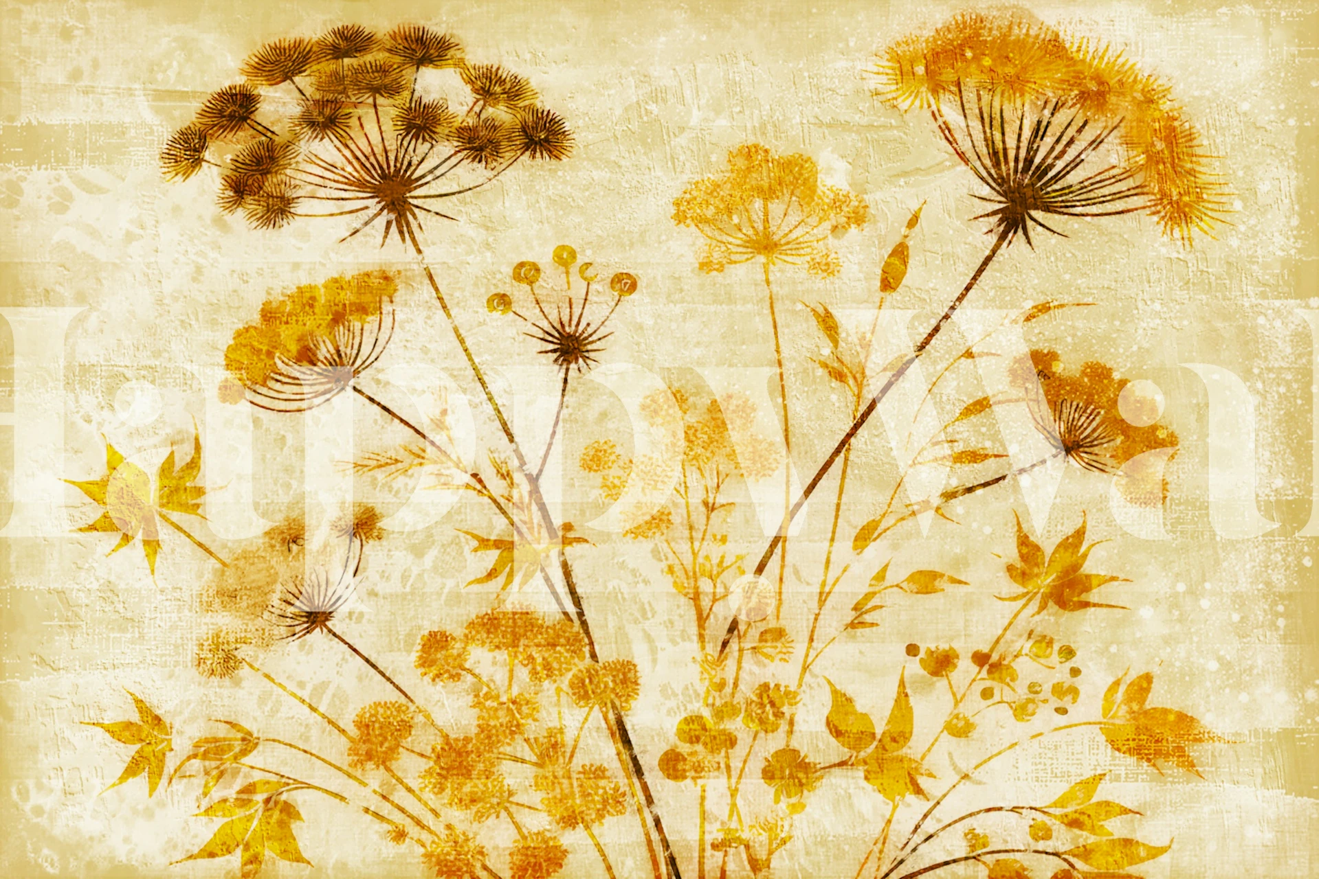 Antique Garden Grace floral wallpaper in a room