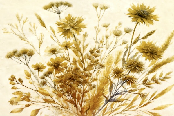 Golden Botanical Charm