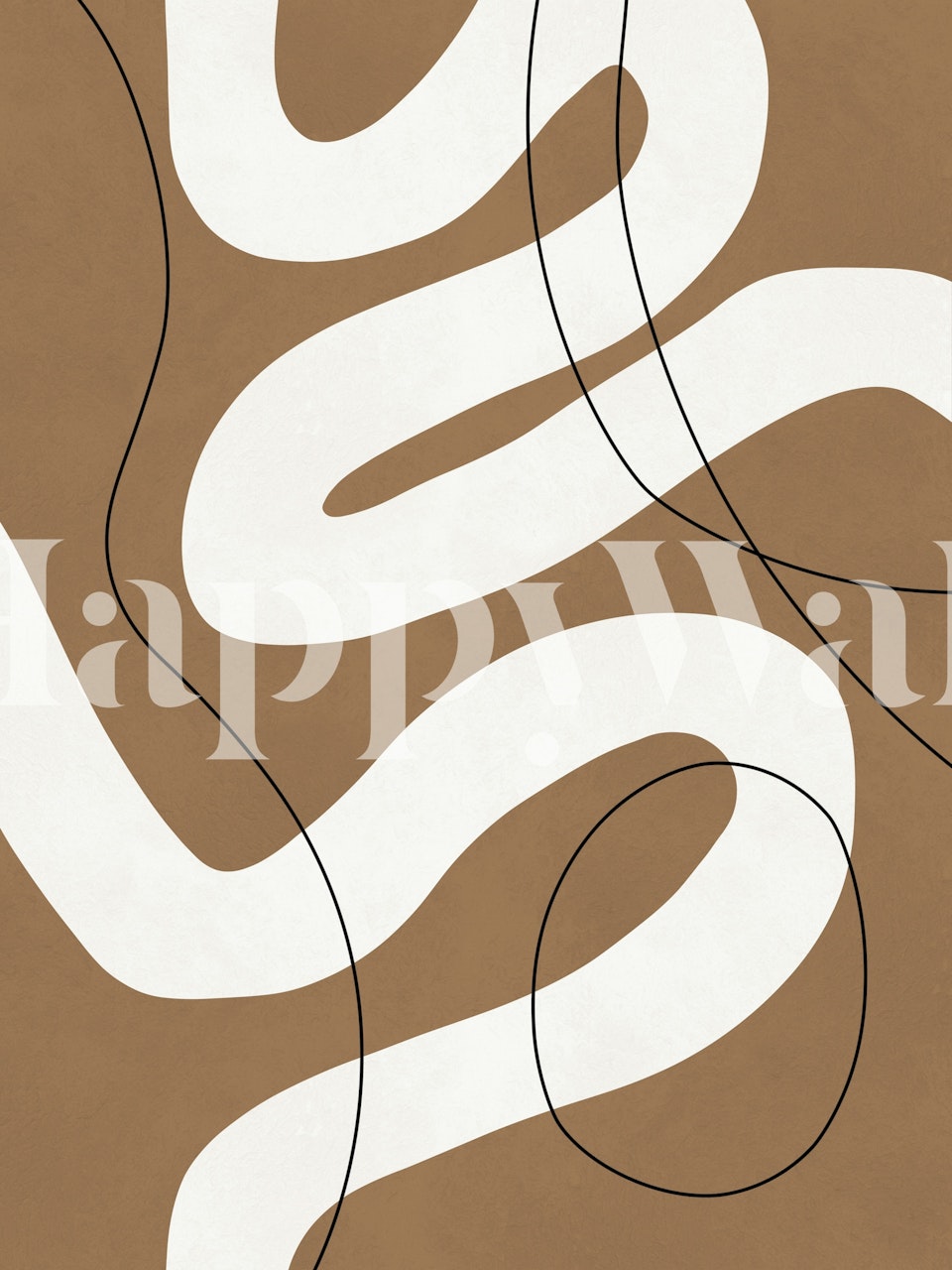 Elegant Swirl Essence wallpaper displayed in a room