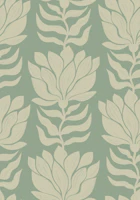 Wavy Abstract Boho Flowers Sage Green behang