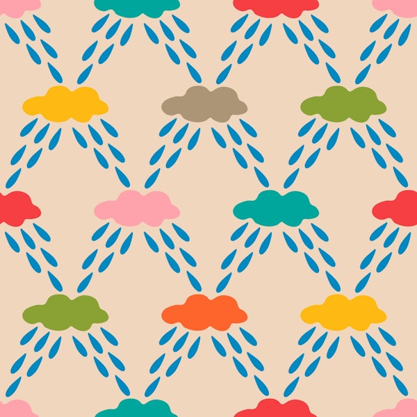 Cloudburst Kids Raindrops Brights Cream