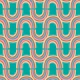 Rainbow Reflection Wavy Stripes Turquoise