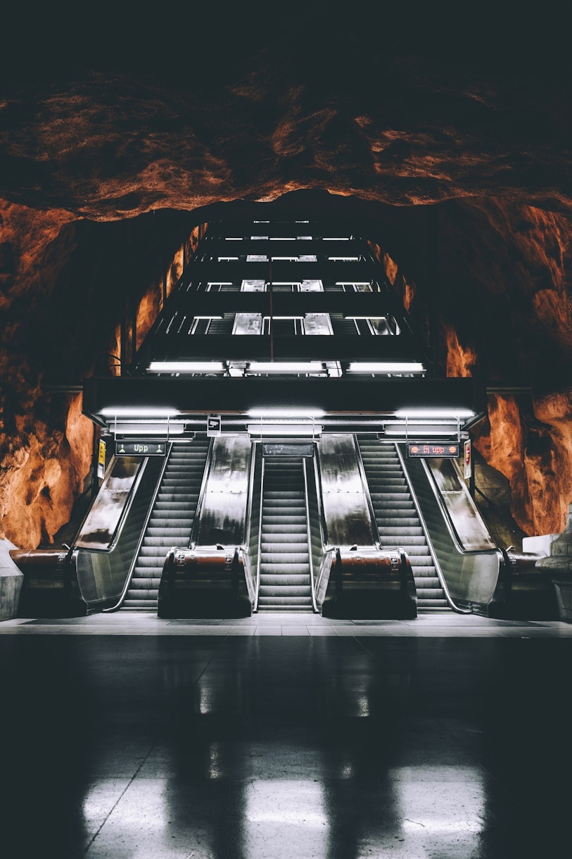 Tunnelbana Rådhuset Stockholm tapet