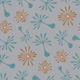 Blowing Dandelions Retro Mod Floral Blue Gray