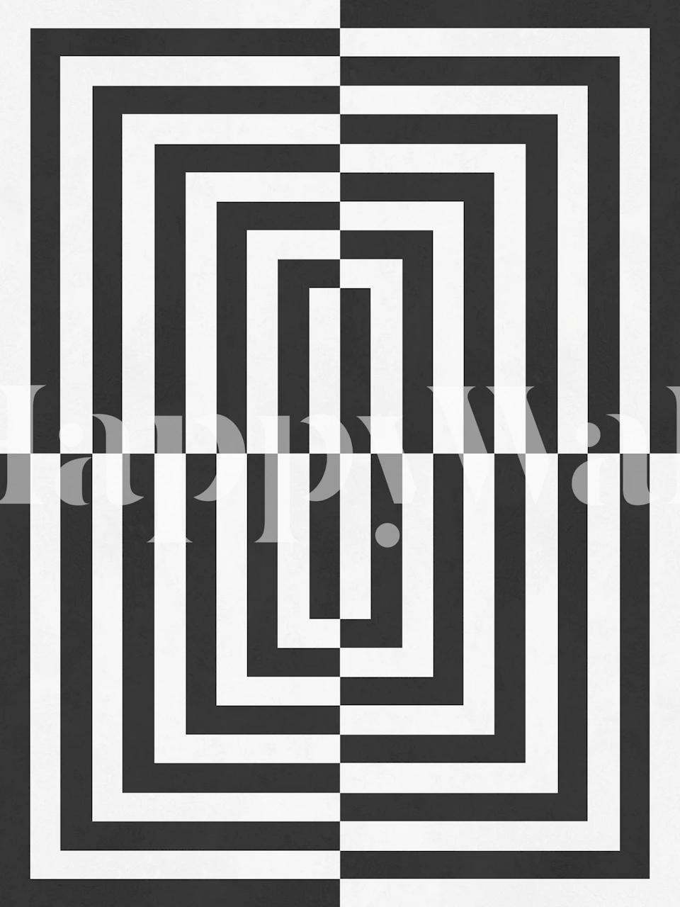 Black and white geometric pattern wallpaper with squares