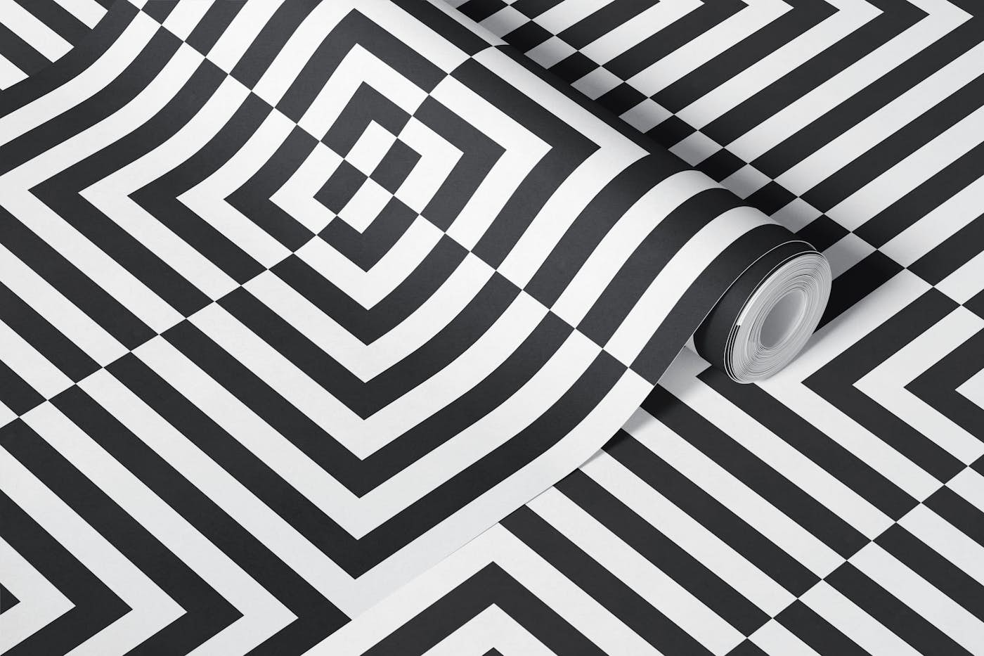 Black and White Vortex wallpaper roll