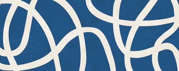 Abstract Blue Curves