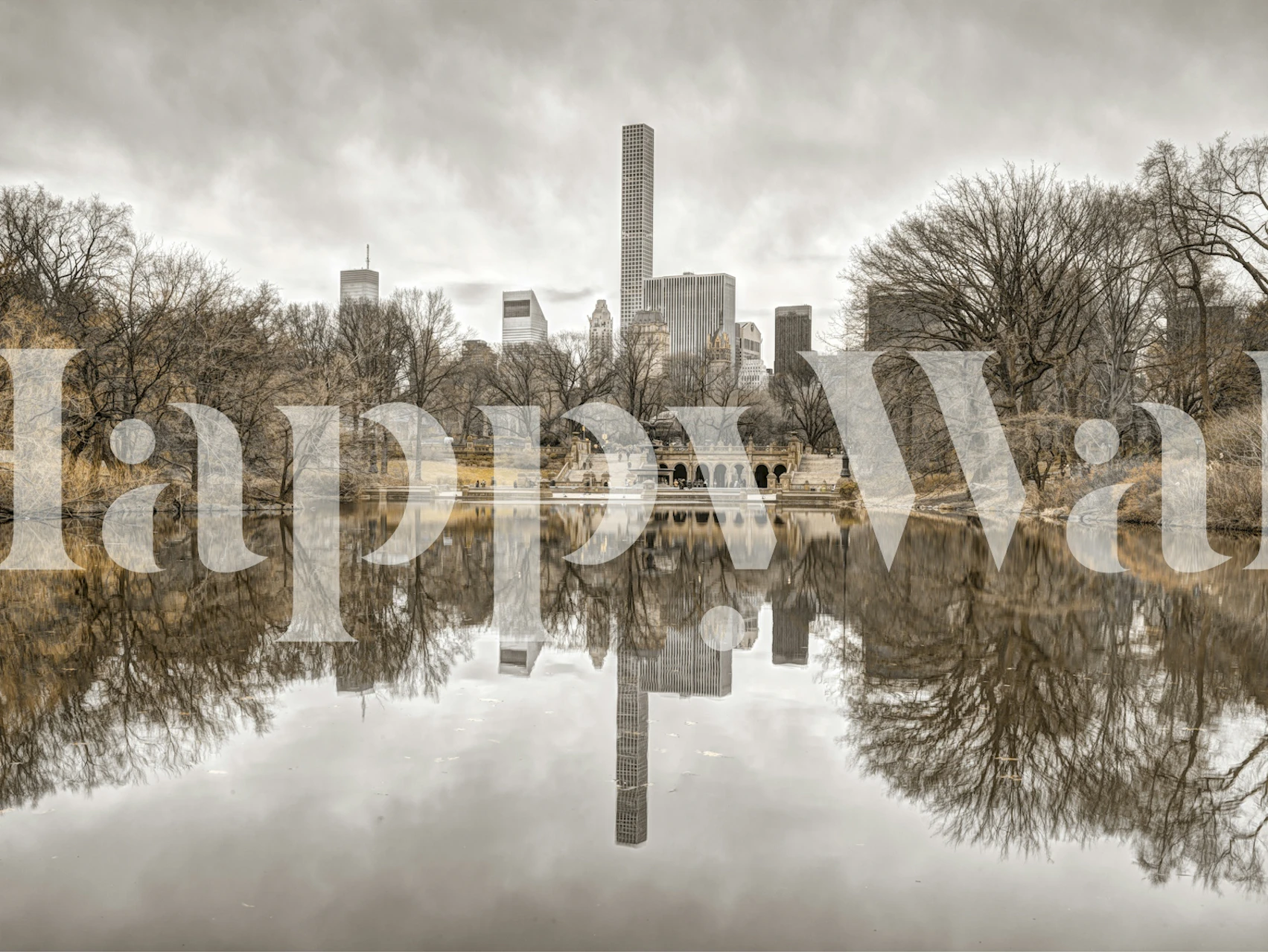 Contrast of Worlds wallpaper in a room