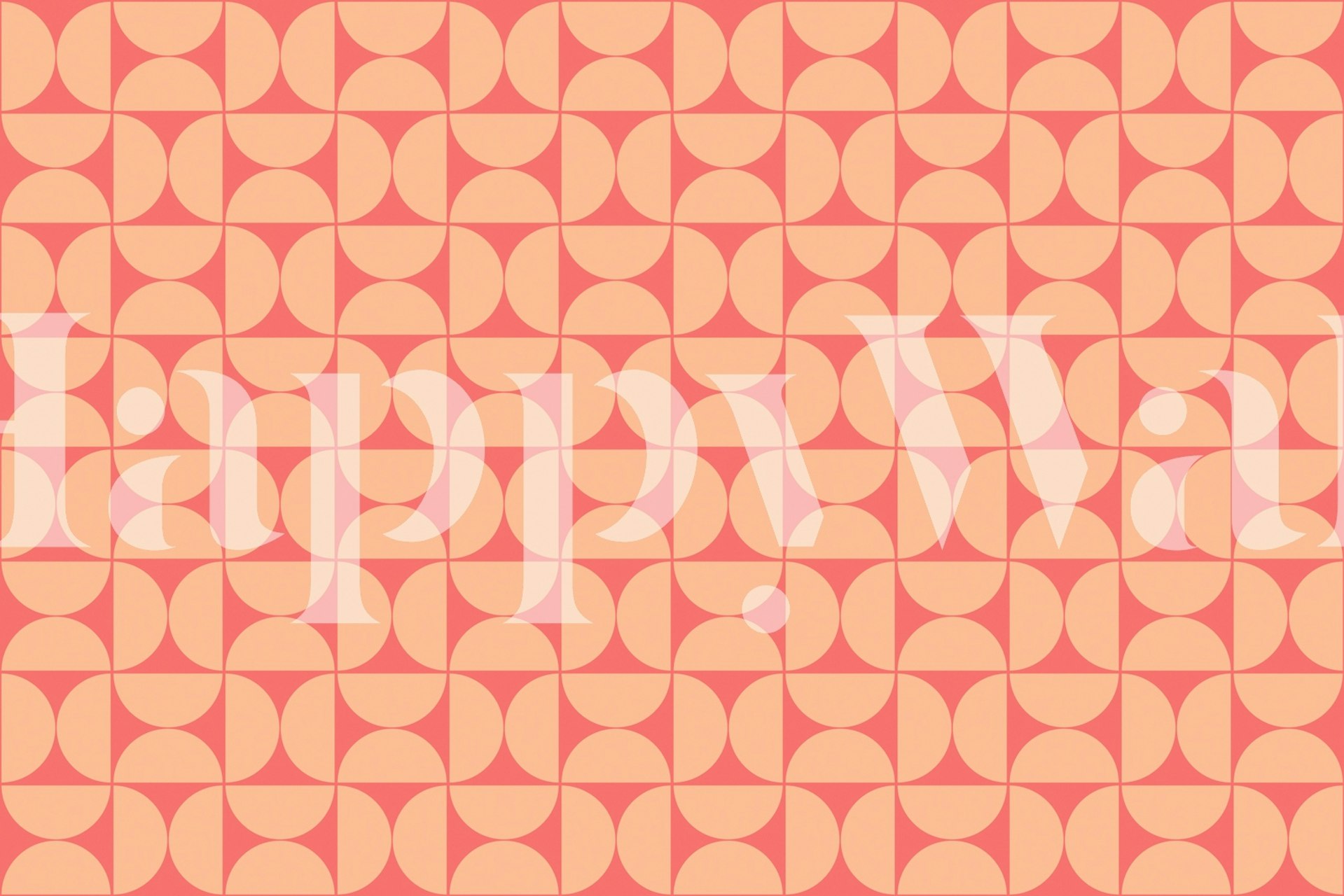 Mid-Century Modern Pattern No54 wallpaper in a room
