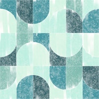 Sponge Painting Geo Tiles Watery Vibes behang