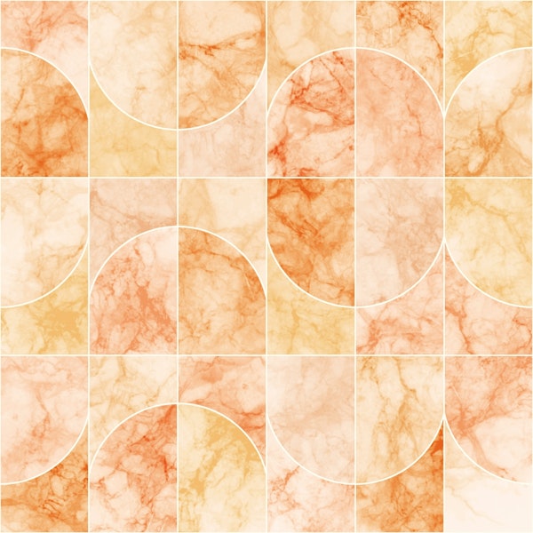 Marbled Geo Tiles Orangish