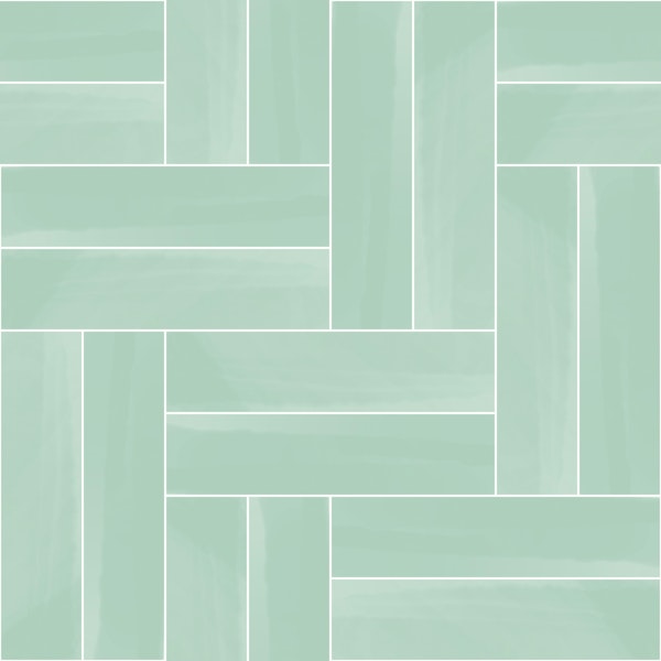 Double block herringbone tiles mint