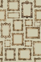 Gilded Baroque Empty Frames Black ταπετσαρία