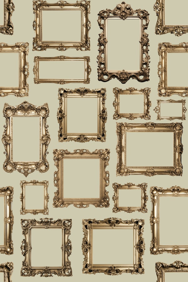 Gilded Baroque Empty Frames Black