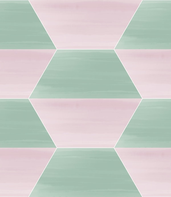 Hexagon Glazed Tiles Pastel