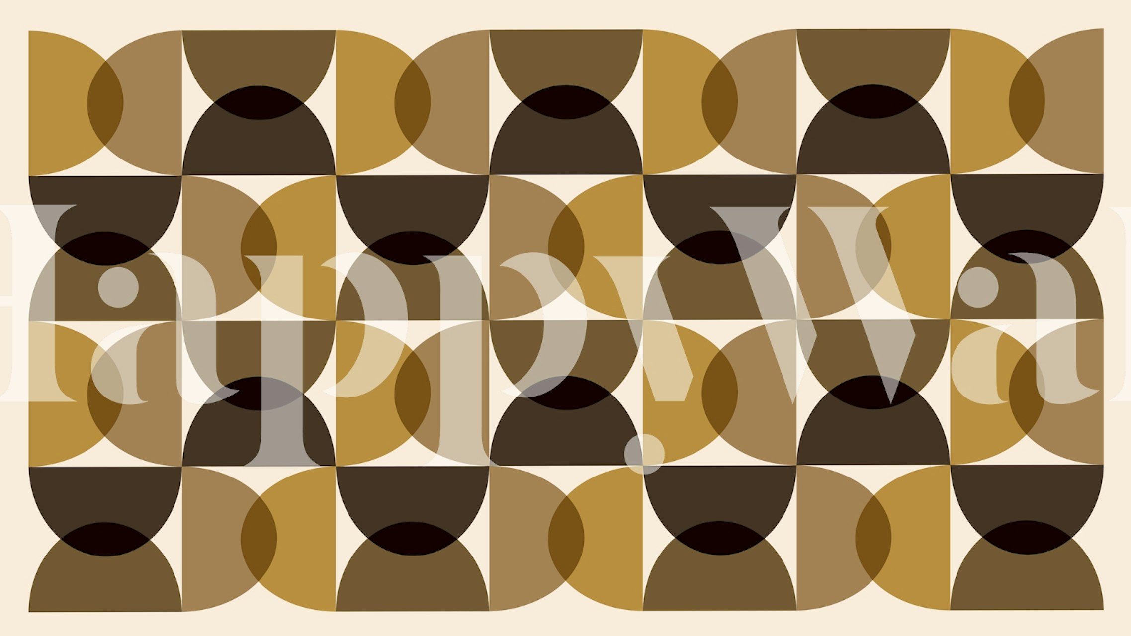 Geometric pattern in earthy brown, tan, and black tones wallpaper