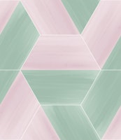 Playful Hexagon Glazed Tiles Pastel behang