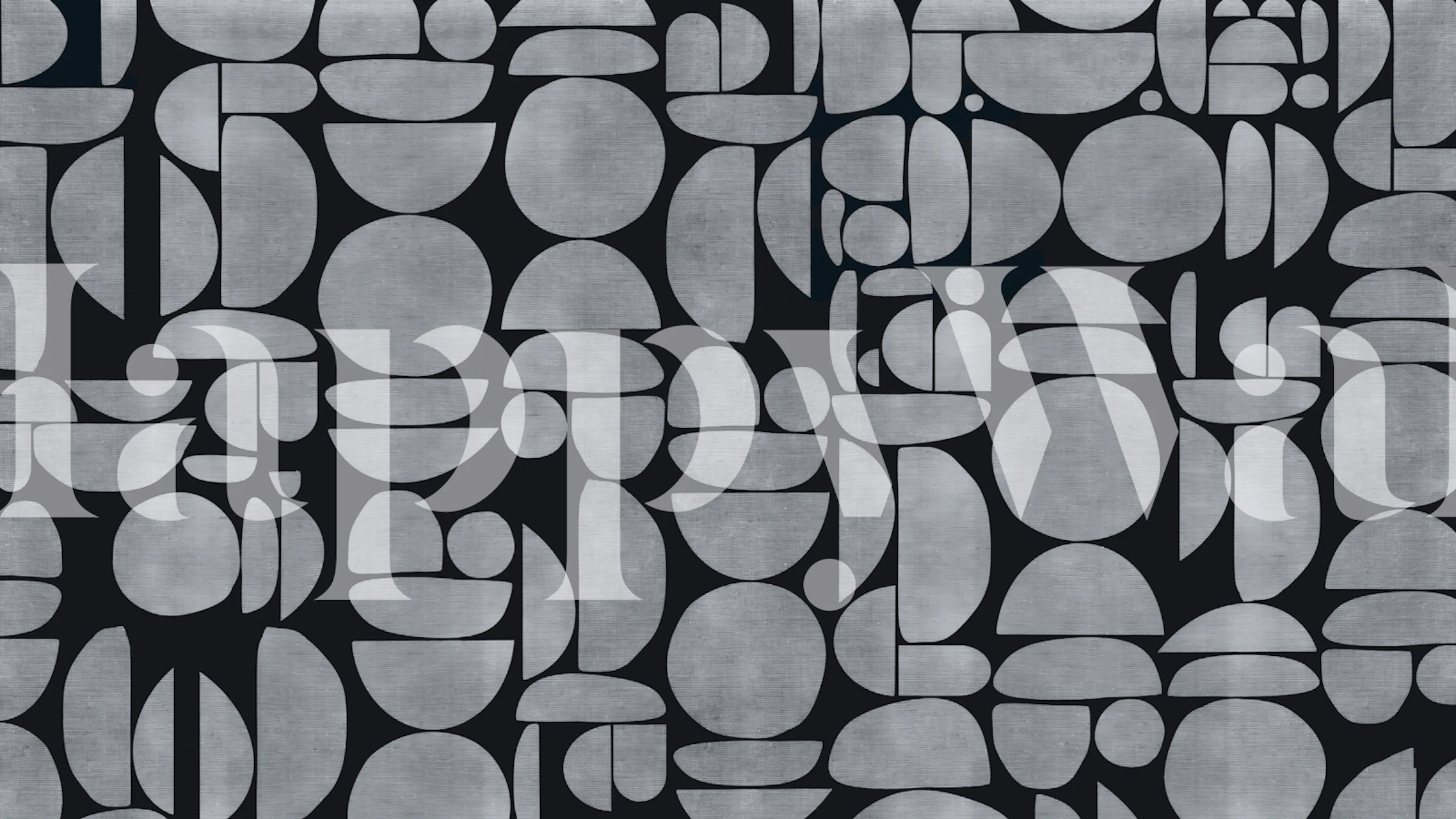 Geometric shapes in black and gray tones wallpaper