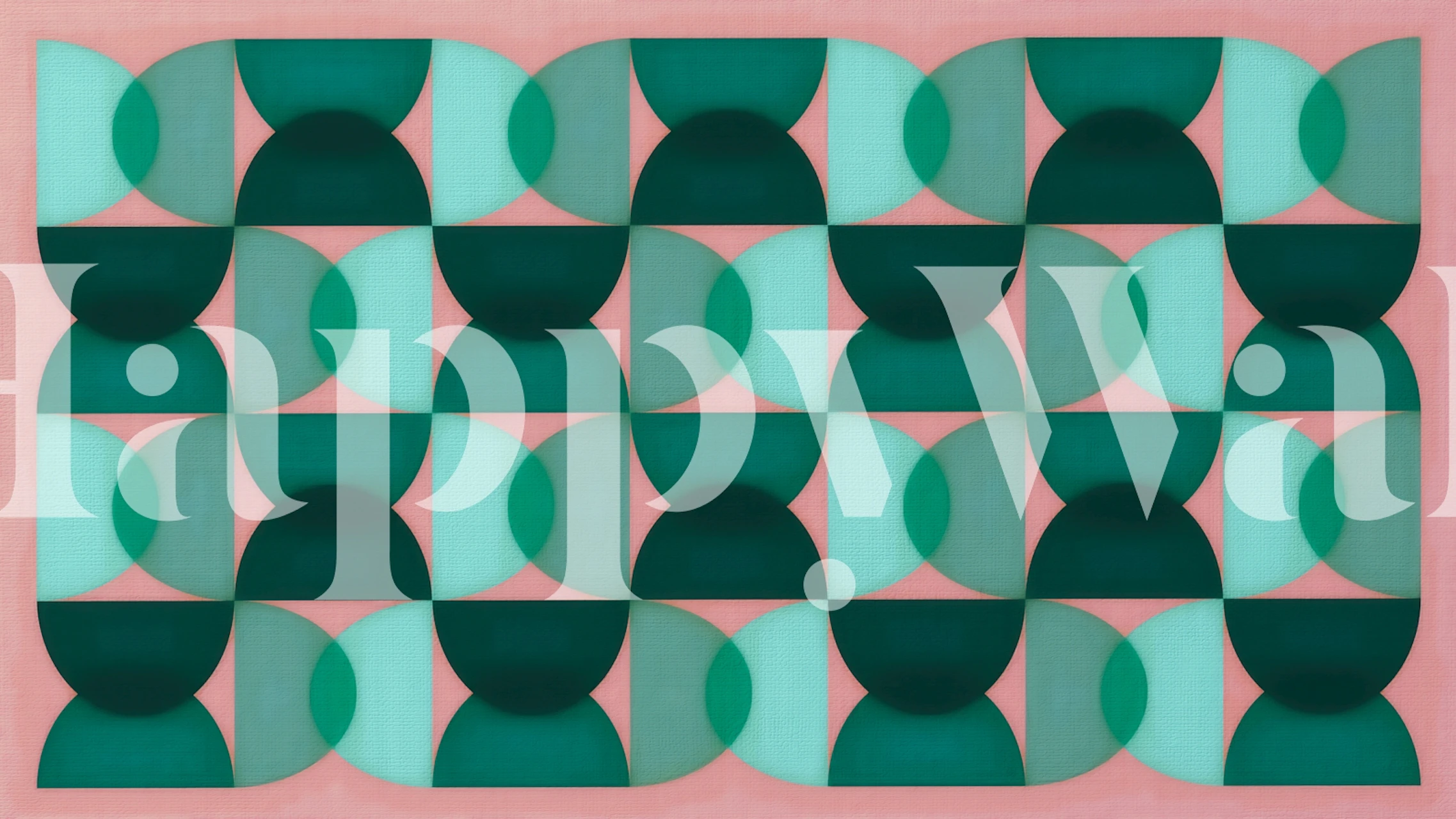 papier peint 90s Geometric Echoes dans une pièce