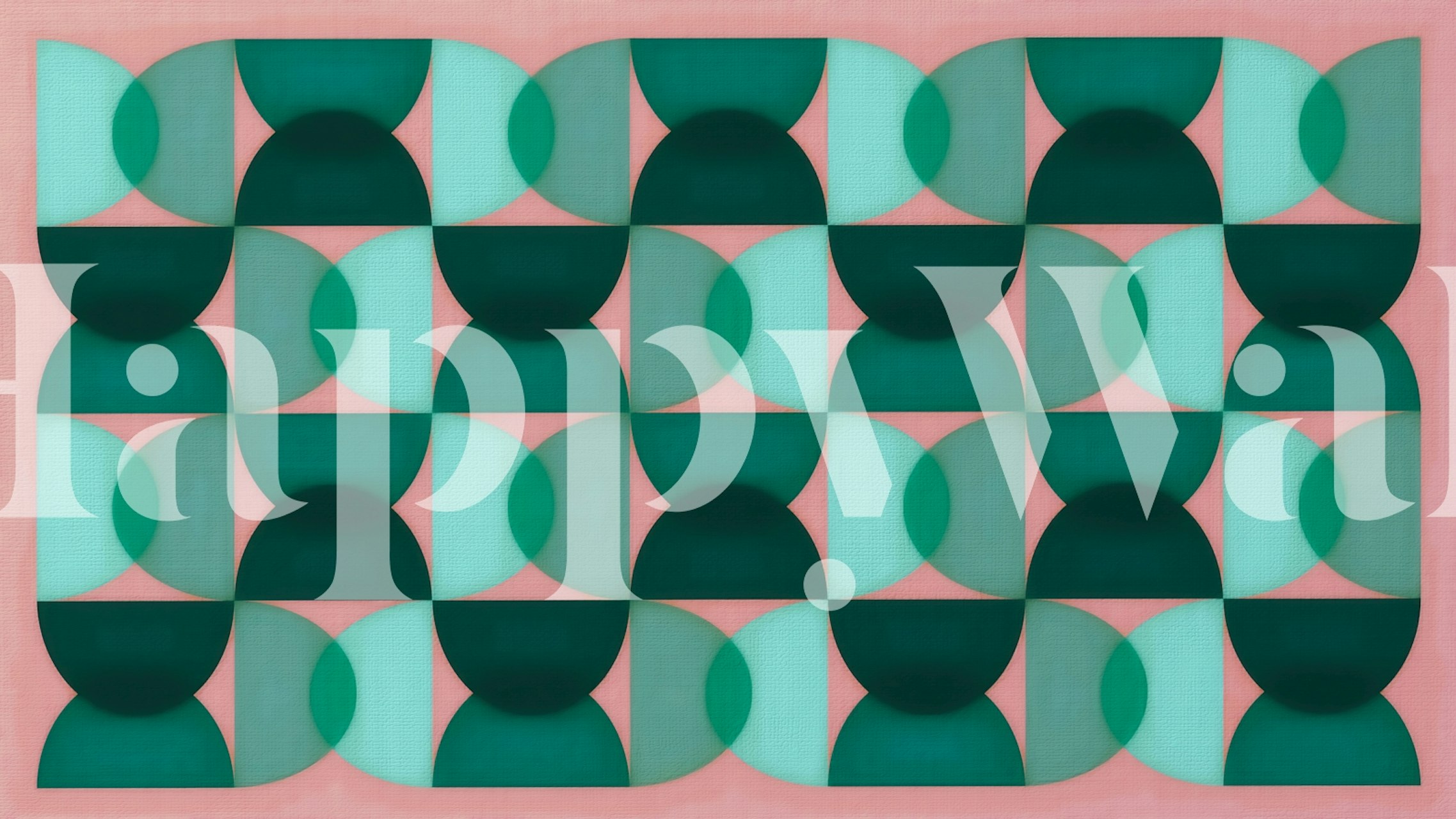 90s Geometric Echoes carta da parati in una stanza