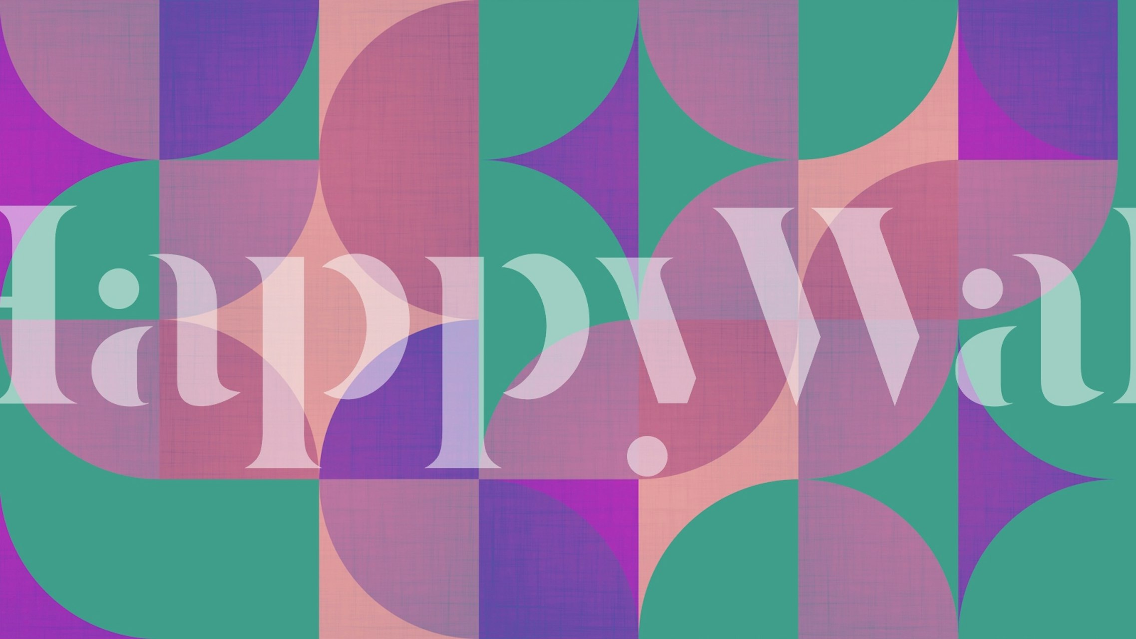 Modern 70s Retro Blend wallpaper in a room