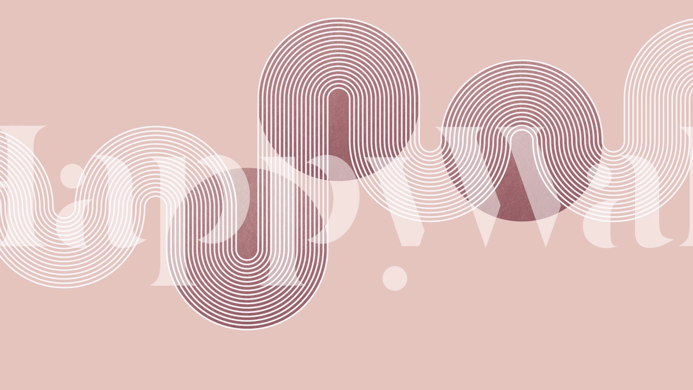 papel de parede Modern Wavy Vibes em um cômodo