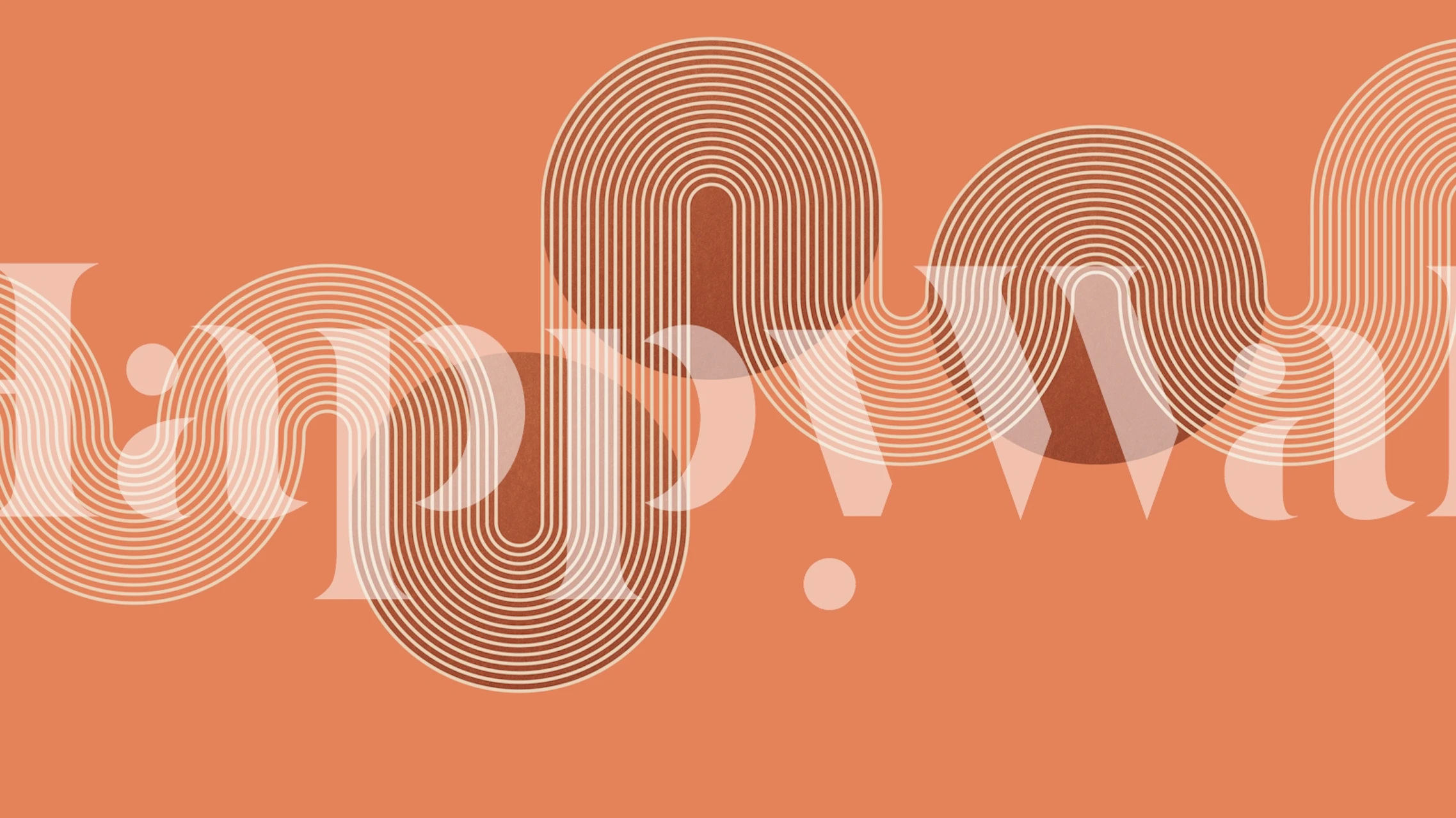 Carta da parati Curved Elegance Art in una stanza