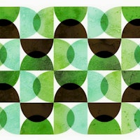 Emerald Retro Cutouts Grunge wallpaper