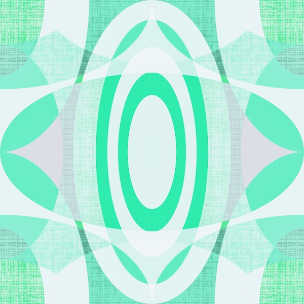 Emerald Retro Cutouts Grunge